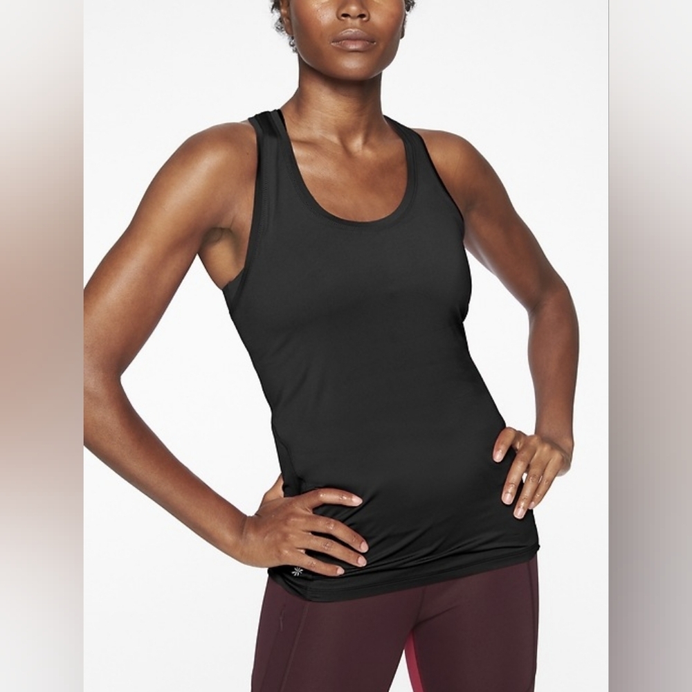 Athleta XS Black Limitless Keyhole Racerback Tank Top